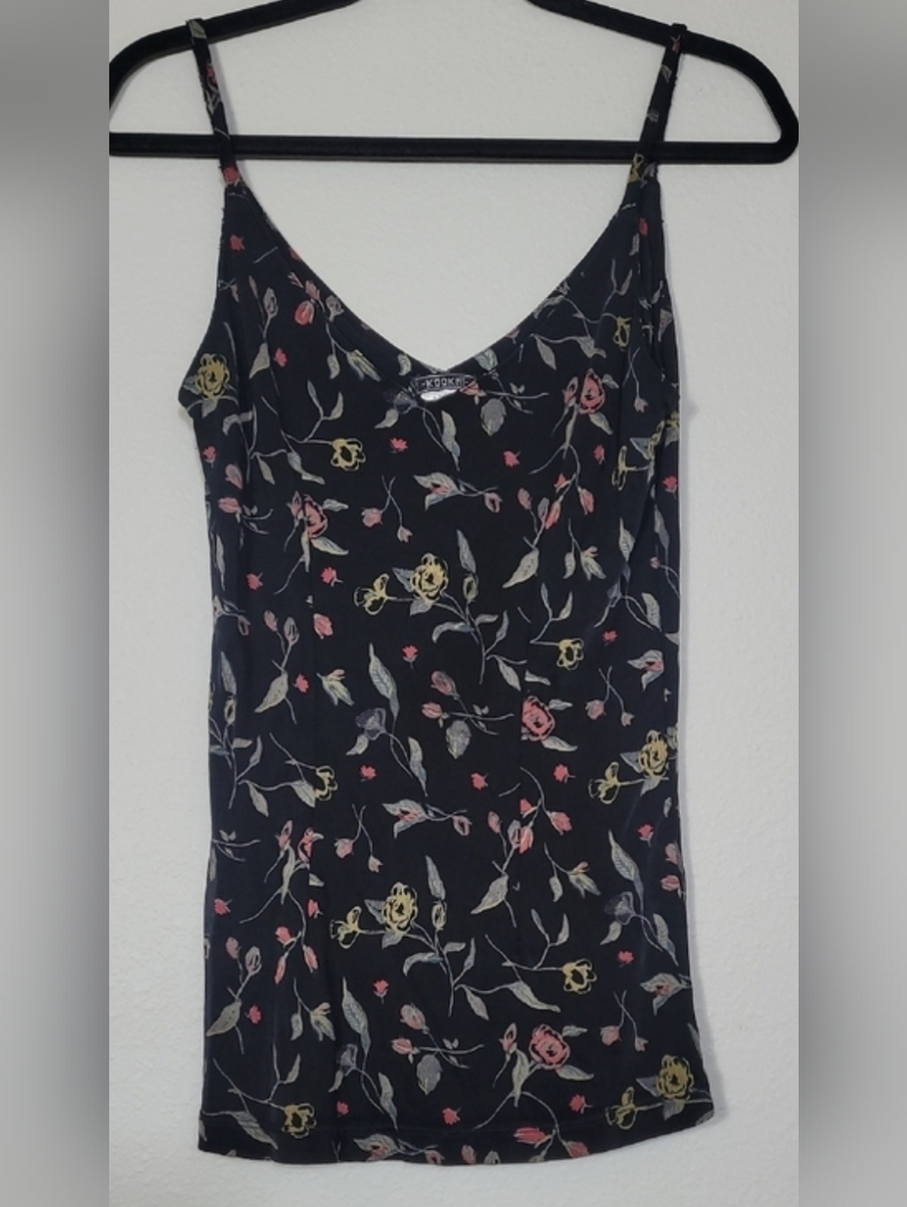 Y2K Kookai Floral Cami Top Size XS/S Rayon Whimsigoth Fairycore 90s Feminine